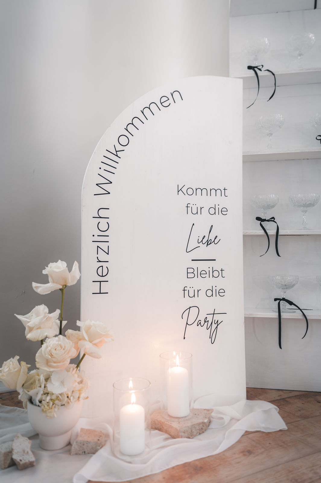 Willkommensschild Hochzeit